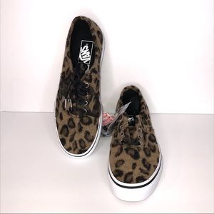 Vans Fuzzy Leopard Platform Sneakers